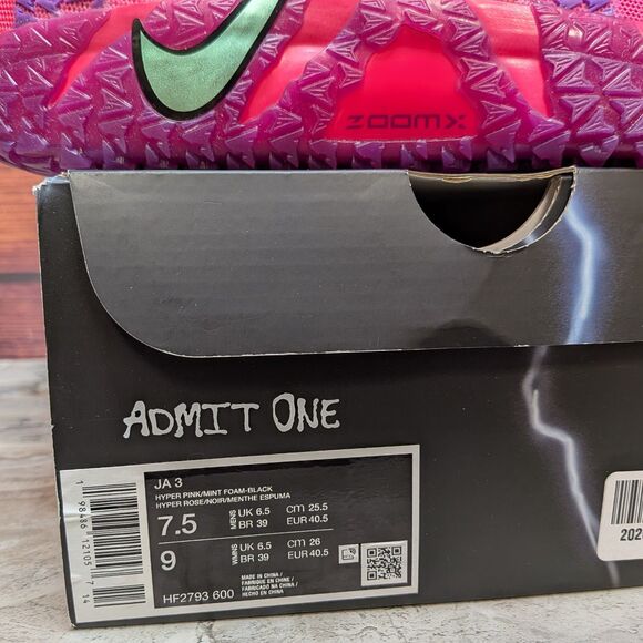 Nike Ja 3 Max Volume Men 7.5 Price of Admission Pink Basketball Shoes HF2793-600 main image 5